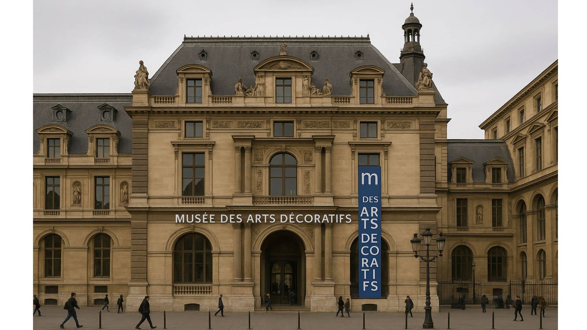 Facade of the Musée des Arts Décoratifs in the Louvre Palace, Paris 1st arrondissement